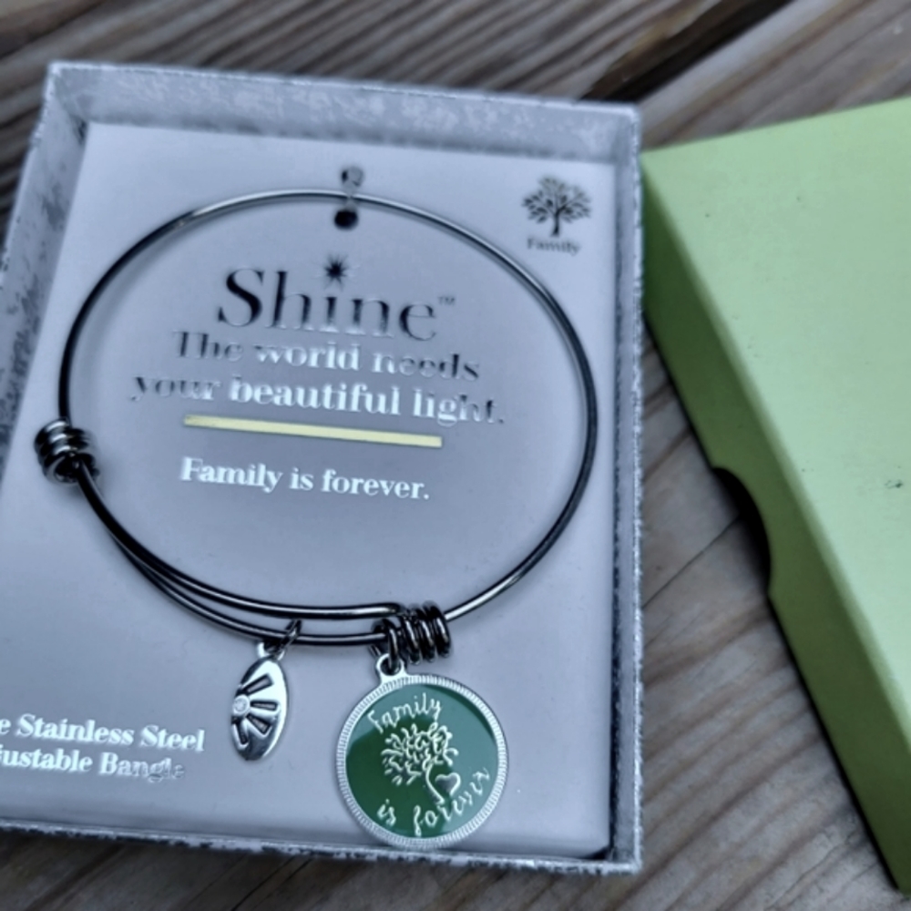 Family is Forever Bangle Bracelet